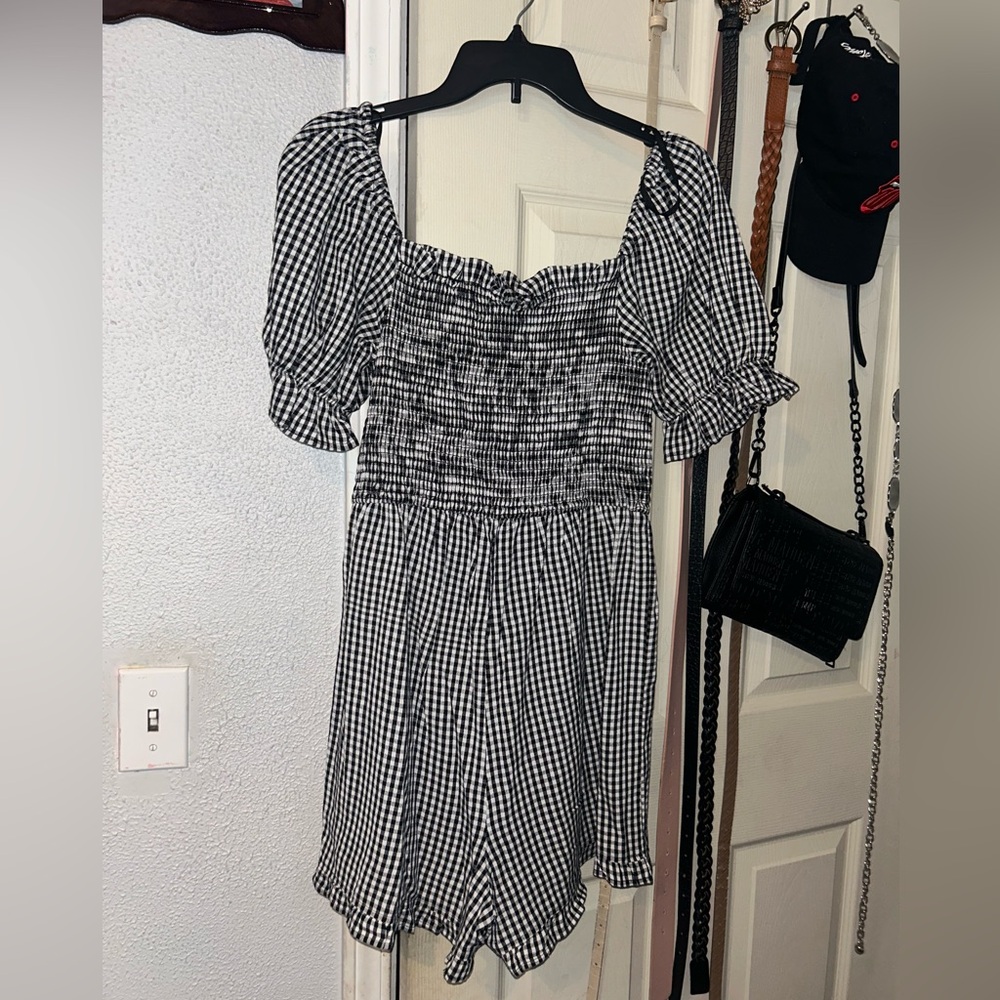 Black and White Gingham Dress
